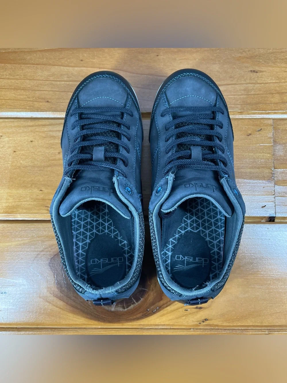Dansko Paisley Womens 6.5-7 EU 37 Blue Waterproof Walking Hiking Shoes Vibram
